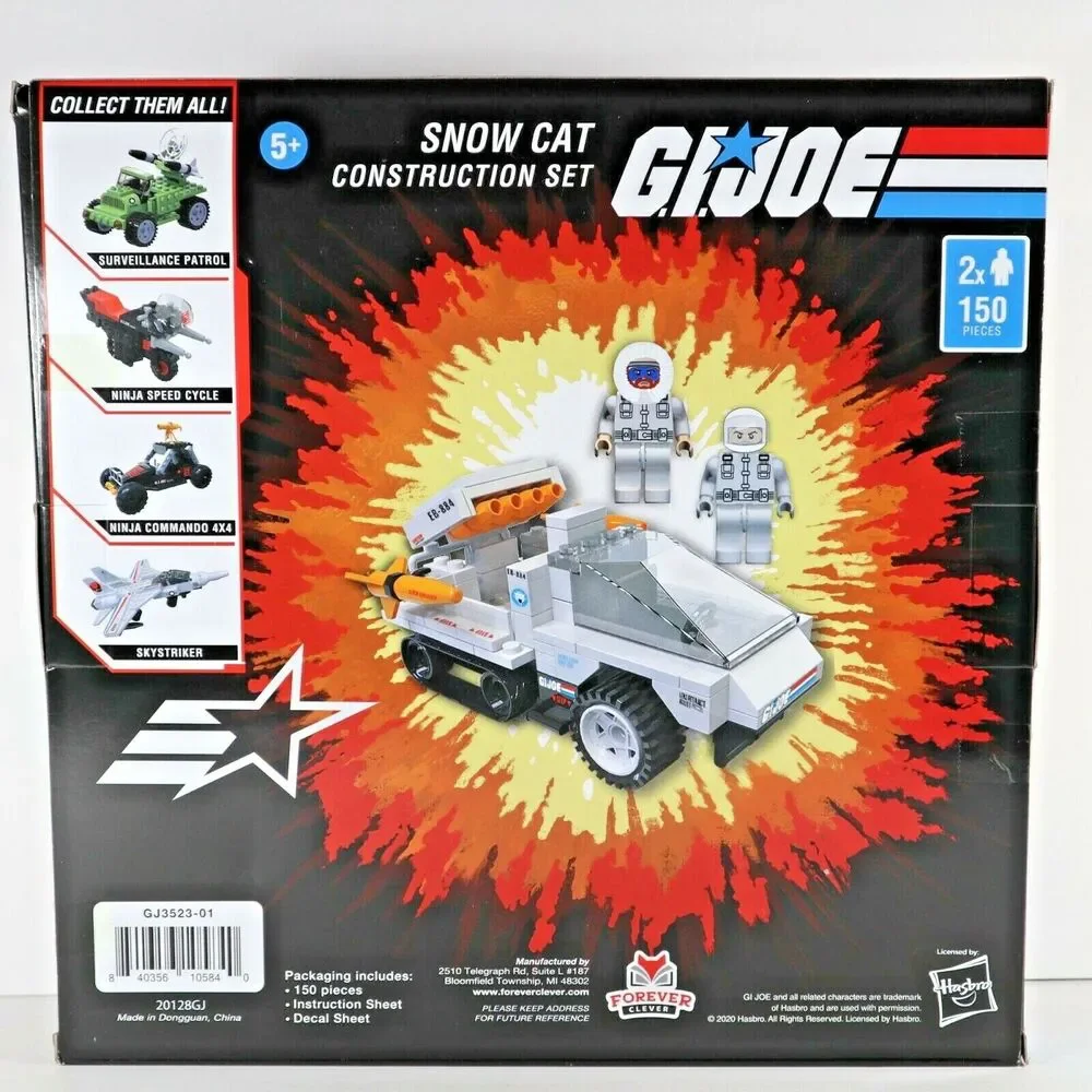 GI JOE SNOW CAT CONSTRUCTION SET HASBRO FOREVER CLEVER 150 PIECE 2020